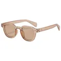 Retro braune Sonnenbrille mit Vintage-Rahmen und UV-Schutz für stilvollen Alltag. - Sonnenbrille / Hellteefarbener Rahmen Hellteefarbene Gläser