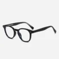 Montura de gafas negra clásica para hombres y mujeres, una elegante gafa óptica. - Marco Negro Anti-Luz Azul