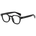 Klassische Retro-schwarze Brille mit Vintage-Diamantnieten, stilvolle Alltagsbrille. - Schwarzer Rahmen
