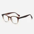 Montura de gafas óptica clásica con degradado carey para hombres y mujeres, estilo retro. - Montura Té Degradado Anti-Luz Azul