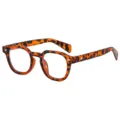 Vintage Schildpatt Brille für Damen und Herren, retro Nieten Fassung Mode optische Brille. - Schildpatt-Rahmen