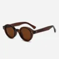 Retro runde braune Sonnenbrille für Damen und Herren, dicker Rahmen Vintage Brille UV - Tee Rahmen Teeglas (Polarisiertes Glas)