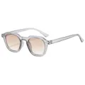 Retro polygon Blaulichtfilter Brille Damen Mode Anti-UV Sonnenbrille Herren stilvolle Shades. - Klarer Grauer Rahmen Verlauf Tee Gläser