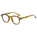 Retro Polygon Blaulichtfilter Brille mit stilvollem Schildpatt Rahmen für Damen. - Demi Rahmen Anti-Blaulicht