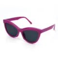 Trendy pink cat eye sunglasses for women, vintage style fashion eyewear for beach vacation. - Rose Red Frame Gray Lens