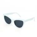 Stylish white cat-eye sunglasses with black lenses for women vintage retro eyewear. - White Frame Gray Lens