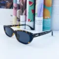 Chic tortoise shell cat eye sunglasses for women, trendy vintage small frame sun glasses. - Tortoise Frame Gray Lens