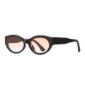 Occhiali da sole cat eye donna Y2K montatura nera spessa lenti sfumate stile vintage. - Montatura Nera Lente Sfumata Tramonto