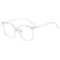 Clear frame blue light blocking glasses stylish large square optical frame for daily wear - Clear Frame Anti-Blue Light