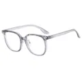 Clear Grey Square Blue Light Blocking Glasses Transparent Frame Eyewear for Women - Transparent Grey Frame Anti-Blue Light