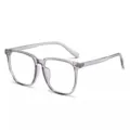 Clear frame glasses anti blue light transparent square optical eyewear stylish minimalist style - Transparent Grey Frame Anti-Blue Light