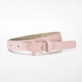 Cintura rosa con stella per bambine, elegante cintura in pelle color caramella jeans. - Rosa