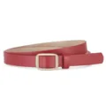 Roter schmaler Ledergürtel für Damen mit eleganter goldener Schnalle für den Alltag - 108*1.8cm / Rot