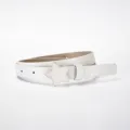 Children stylish white star buckle belt, casual girls leather decorative waist belt for jeans. - White