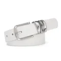 White women fashion belt stylish decorative metal buckle casual dress waist belt variant - 108*2.8cm / White