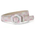 Cintura glitter per bambini con graziosa fibbia a fiore accessorio casual elegante - Fiore Rosa