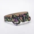 Kids black leather belt with colorful butterfly print and cute heart-shaped buckle stylish - Black Butterfly