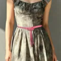 Women thin pink leather waist belt for dress casual wear stylish fashion accessory variant - Pink