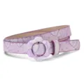 Cintura brillantini bambina viola fibbia fibbia fiore cuore carino regolabile accessorio moda - Motivo Cuore Viola
