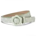 Cintura per bambini glitter stelle graziosa fibbia fiore verde sottile casual - Stella Verde