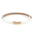 White patent leather skinny belt for women, adjustable interlock buckle dress waist band. - 1.5cm / Gold Buckle White (Mirror)