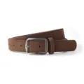 Retro brauner Wildlederimitat Gürtel Damen mit antiksilberner Schnalle für Jeans Mode. - Kaffeebraun