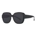 Black Oversized Fit-Over Sunglasses Polarized UV Protection Driving Shades for Women - Matte Black Frame Gray Lens (Regular Lens)