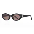 Gafas de sol cat-eye negras para mujer, estilo moderno con protección UV400. - Montura Negra Lentes de Té