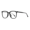 Black square blue light blocking glasses for women and men stylish TR90 optical frame. - Black Frame Anti-Blue Light