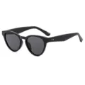 Gafas de sol cat-eye retro para mujer, elegante montura negra, diseño protección UV. - Montura Negra Lente Gris
