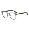 Gafas retro de media montura anti luz azul con patillas de madera para el uso diario. - Marco Gris Mate