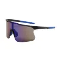 Gafas de sol deportivas para ciclismo con montura negra y lente espejada azul para exterior. - Montura Negro Azul Lente Azul