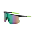 Occhiali da sole per ciclismo sportivo antivento UV MTB bici all'aperto lenti verdi - Montatura Nero Verde Specchio Verde