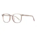 Occhiali da vista quadrati TR90 marroni trasparenti anti luce blu stile coreano. - Montatura Tè Trasparente Anti-luce Blu