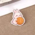 Cute rabbit acrylic brooch badge featuring mooncake design for backpacks and gifts. - 20 Festival Style (A1427)