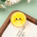 Süßer Cartoon Zitronen Acryl Clip, vielseitiger Verschlussclip und Notizhalter für Büro. - Orangenform (P284)