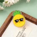 Niedlicher Ananas Acryl Clip für Snacks und Notizen, stilvolles Cartoon Design Schreibwaren. - Ananasform (P285)