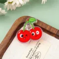 Niedlicher Kirschen Acryl Clip, vielseitiger Snack Verschlussclip und Büroklammer. - Kirschenform (P287)