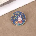 Cute Mid-Autumn Festival cartoon rabbit acrylic brooch badge for backpacks and clothing decoration - 11 Festival Style (A1418)