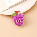 Süßer Cartoon Traube Acryl Clip, schöne Snack Verschluss Clip, Büro Notiz Zubehör. - Auberginenform (P274)