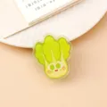 Süßer Cartoon Gemüse Acryl PP Clip für Snacks und Notizen, perfekte Schreibtischdeko. - Kohlform (P277)