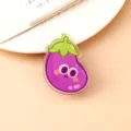 Süßer Cartoon Auberginen Acryl Clip für Snackversiegelung, Notizen und Bürobedarf. - Auberginenform (P281)
