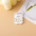 Cute Westie Puppy Acrylic Brooch Cartoon Dog Badge Backpack Pin Decorative Ornament - Reading Sleeping Cap Style (A1328)
