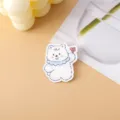 Cartoon Westie dog acrylic brooch cute badge pin aesthetic bag backpack charm accessory - Blue Collar Red Flower Style (A1329)