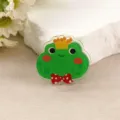Süßer Acryl-Epoxid-Cartoon-Frosch-Notizklammer mit Krone und Fliege für den täglichen Gebrauch - Frosch Stil (P246)