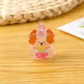 Süßer Cartoon Welpe Acryl Clip Snack Verschlussclip Schüler Notiz Büroklammer Dekoration - Hund Stil / Code P238