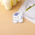 Cute west highland white terrier acrylic brooch badge, lovely cartoon backpack decor pin. - Smooth Edge Sitting Style (A1333)