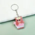 Porte-clés en acrylique ours brun dessin animé mignon, charmant pendentif de sac animal métal. - 5 Pendentif Ours (B386)