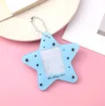 Portafotos de estrella de acrílico de 1 pulgada, llavero kawaii bonito para K-Pop ID. - Azul