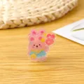 Süßer Cartoon Kaninchen Acryl Notizclip, rosa Tier Clip für Schreibtisch Dekoration. - Code P241